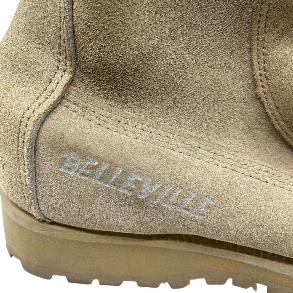 Belleville Unisex Tactical‎ Boots Combat Flight Brown Leather Lace Up 4.5 Wide